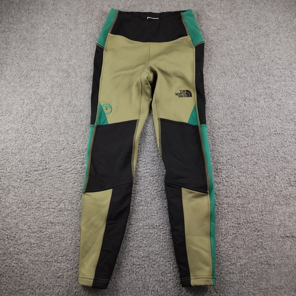 The North Face Leggings Womens Small Steep Tech Green Black Tights EUC